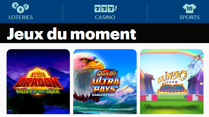 Espacejeux.com est un casino en ligne de Loto-Québec